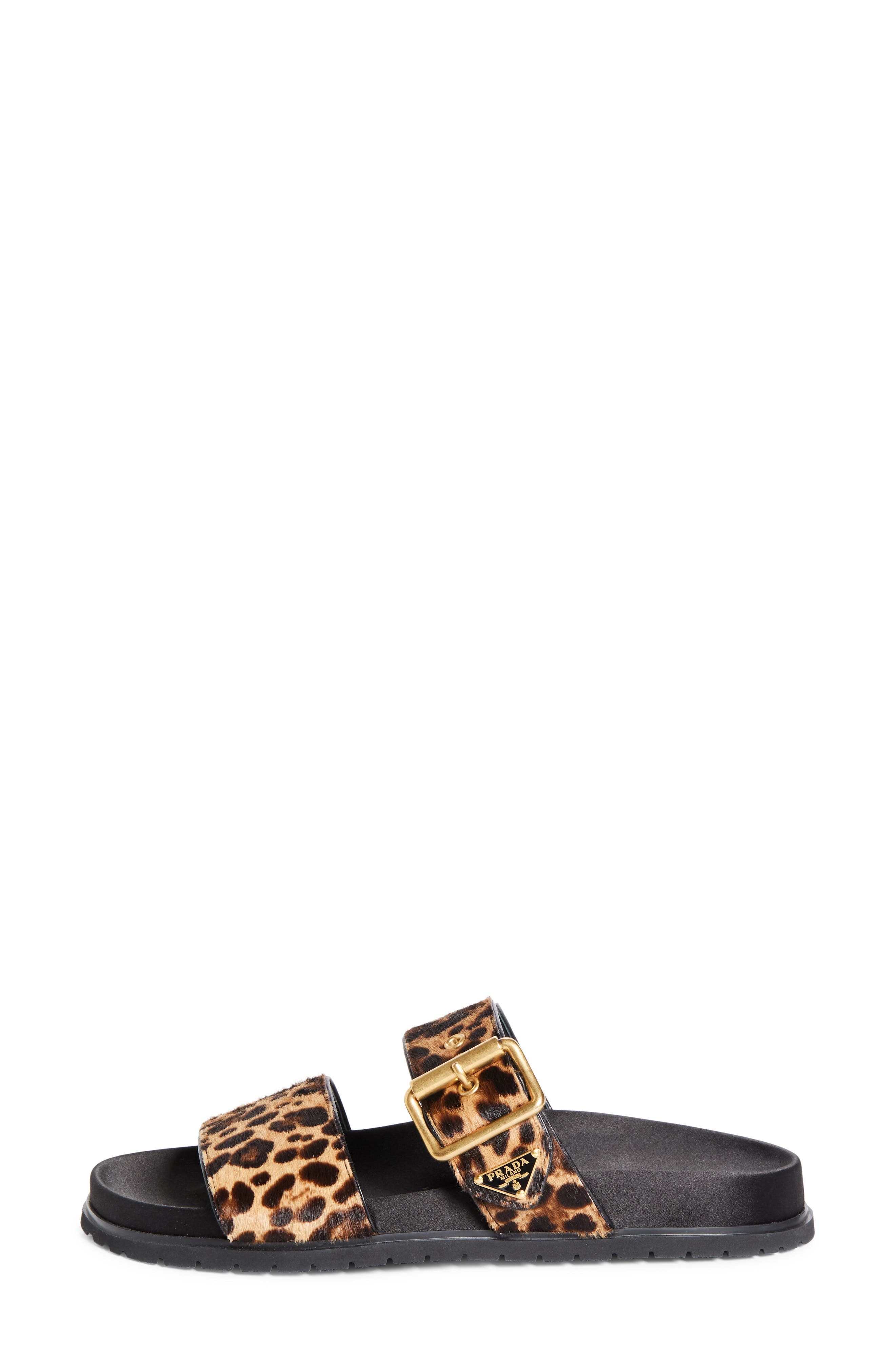 Prada Buckle Slide Sandal in Miele at Nordstrom - 3