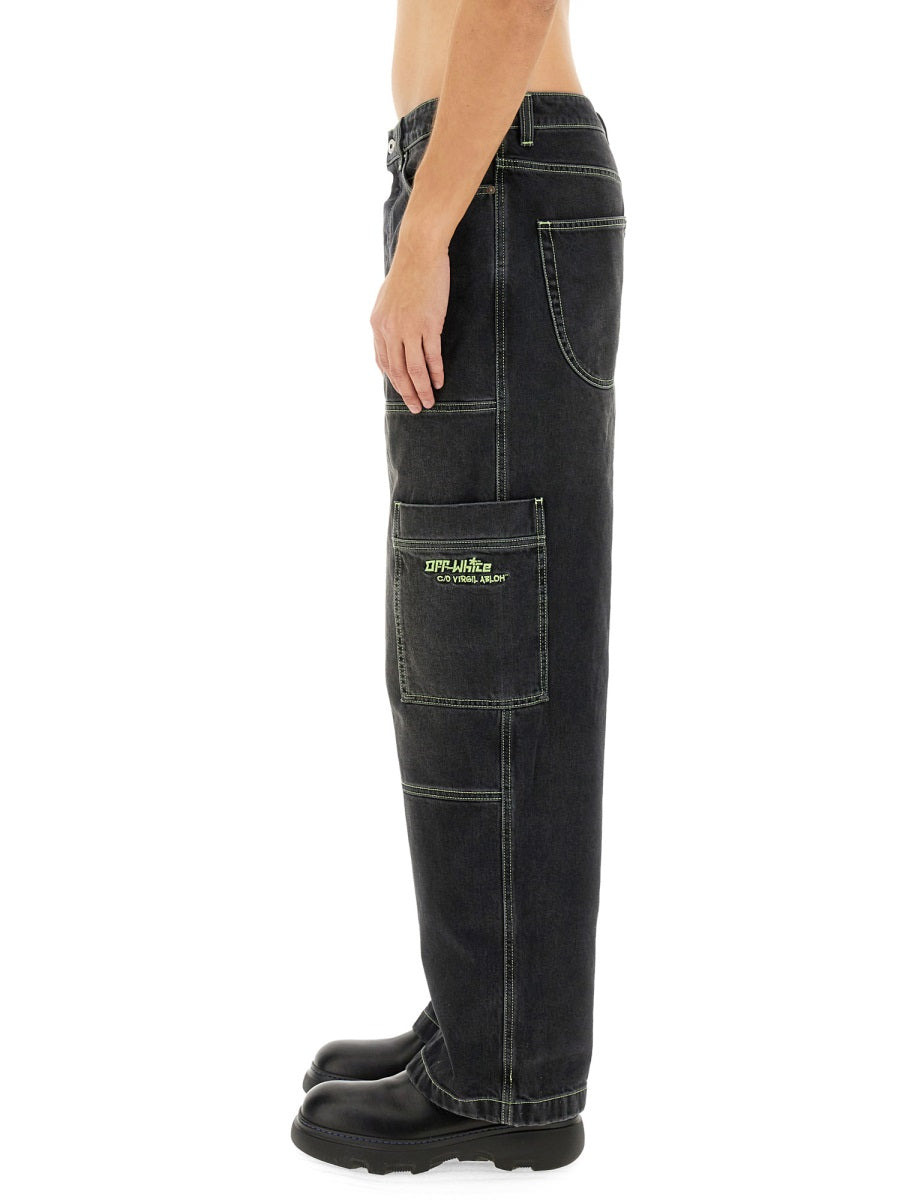Off-White Men Cargo Jeans - 4