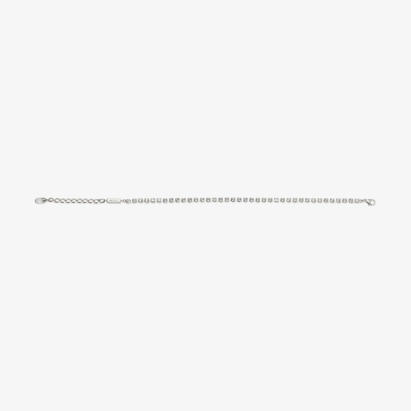 Saeda Anklet Silver-Finish Metal Anklet with Crystal 4