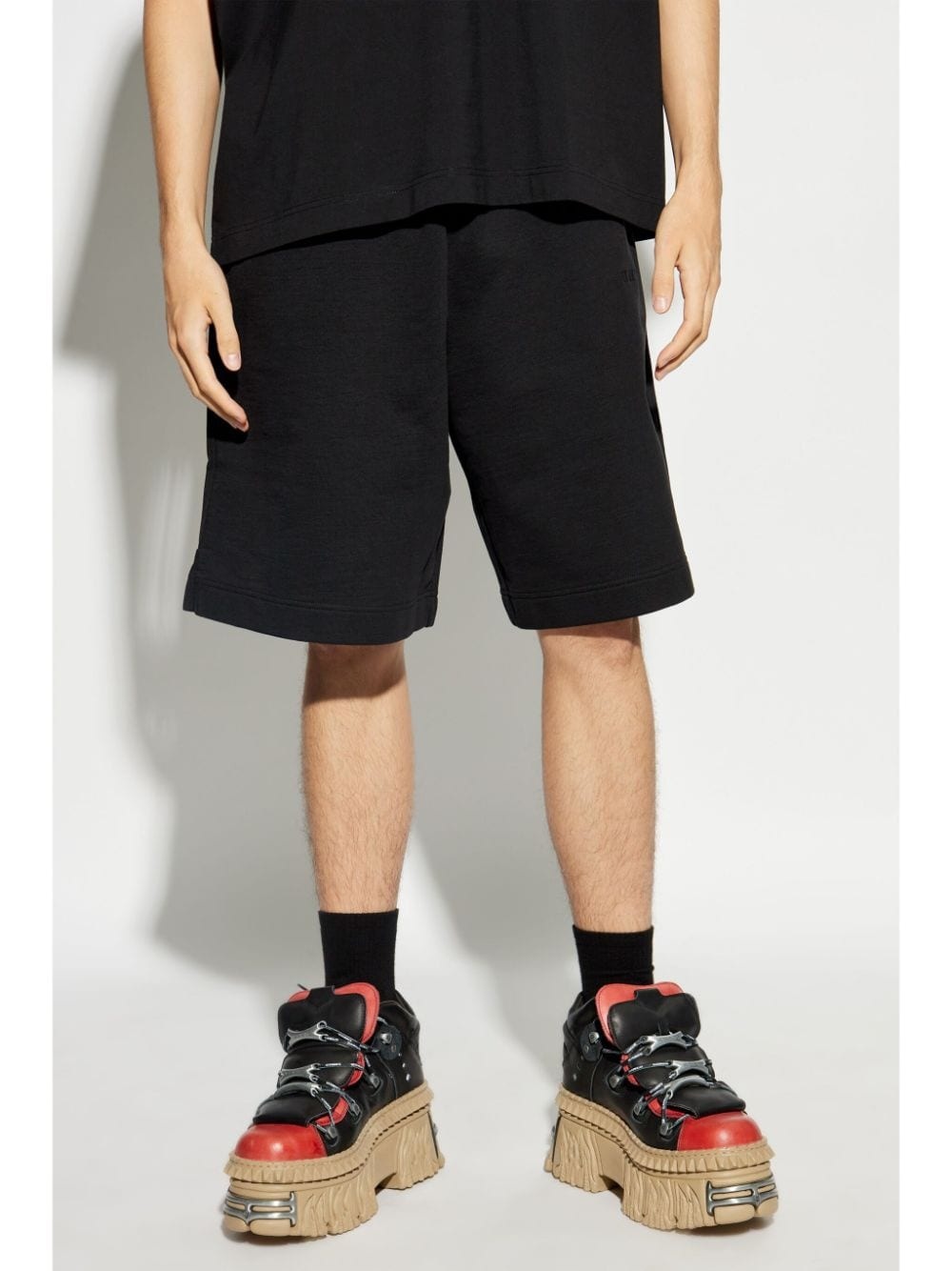 logo-embroidered track shorts - 3