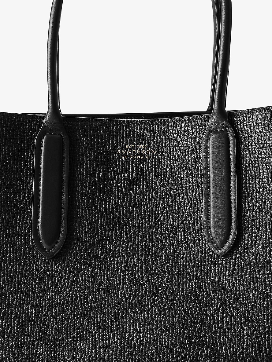 Smythson Ludlow Small Day logo-embossed leather tote bag