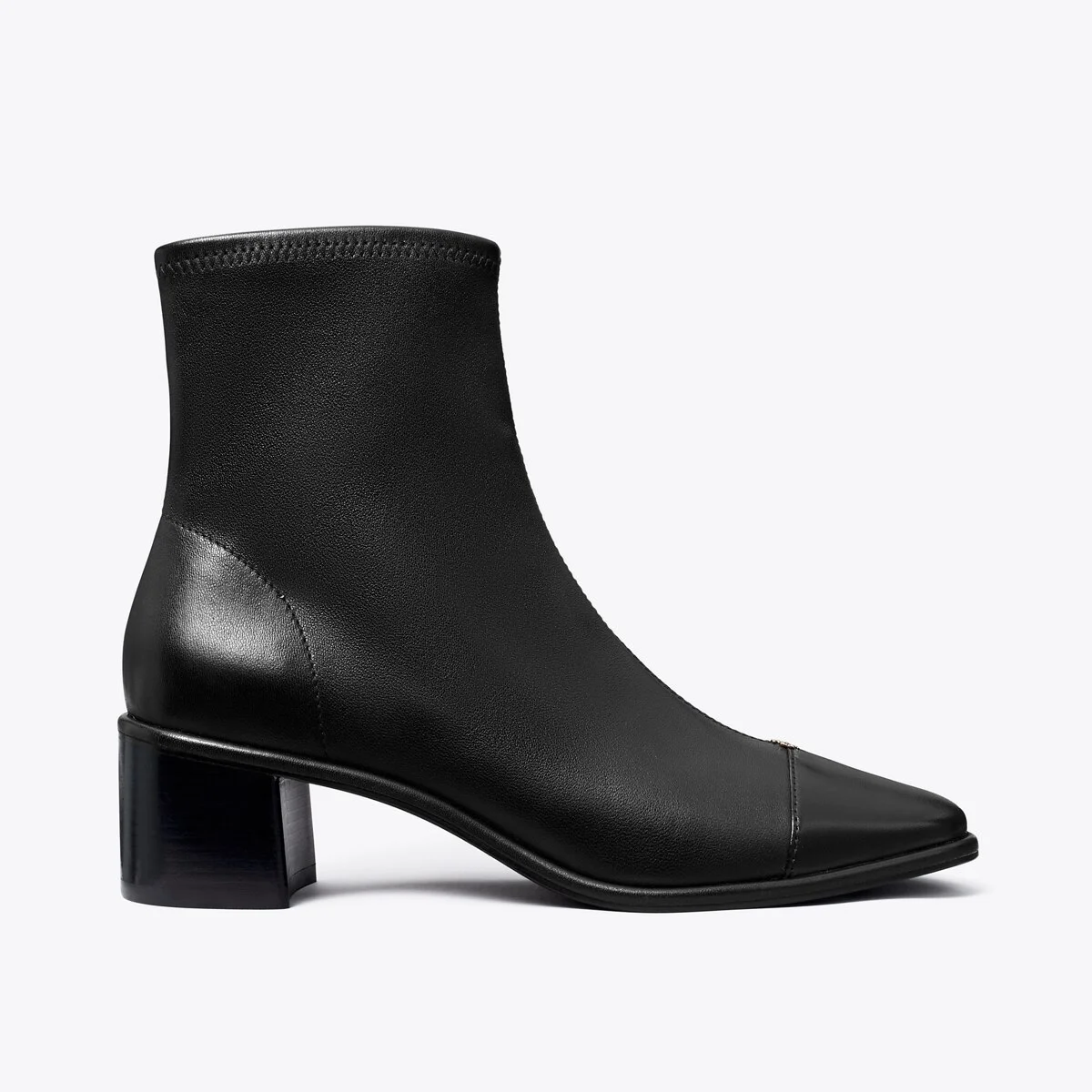 Cap-Toe Low-Heel Ankle Boot - 1