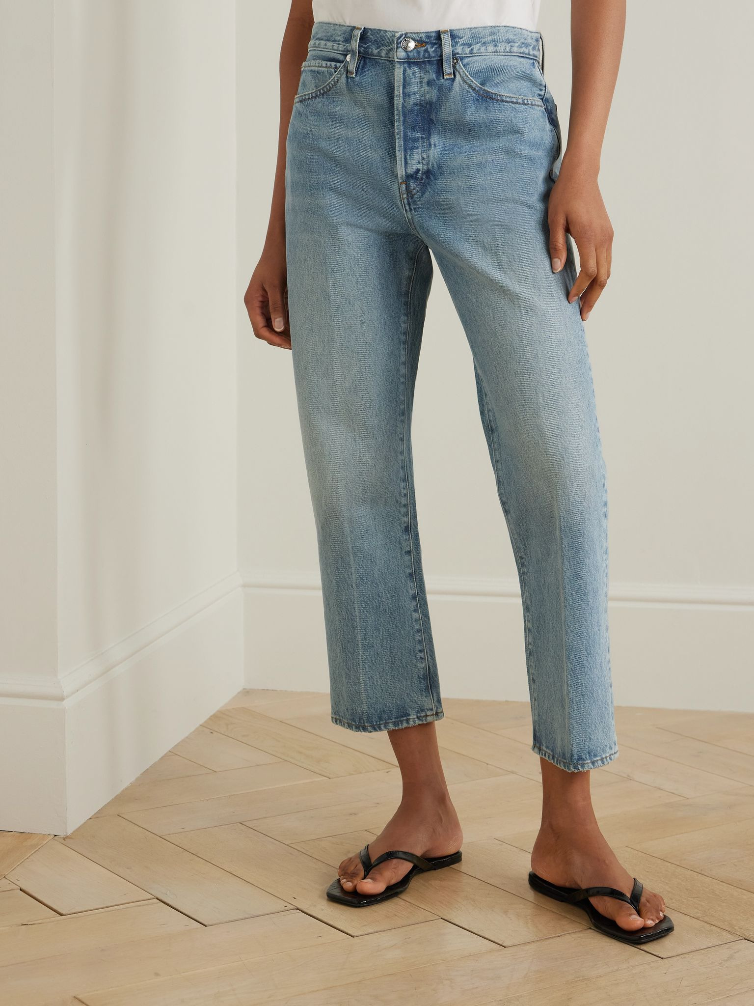 The Vertical Crop high-rise straight-leg jeans Mid denim - 3