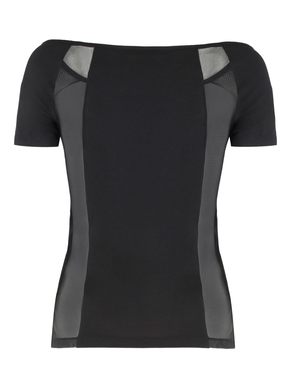 mesh-panel cotton t-shirt - 2