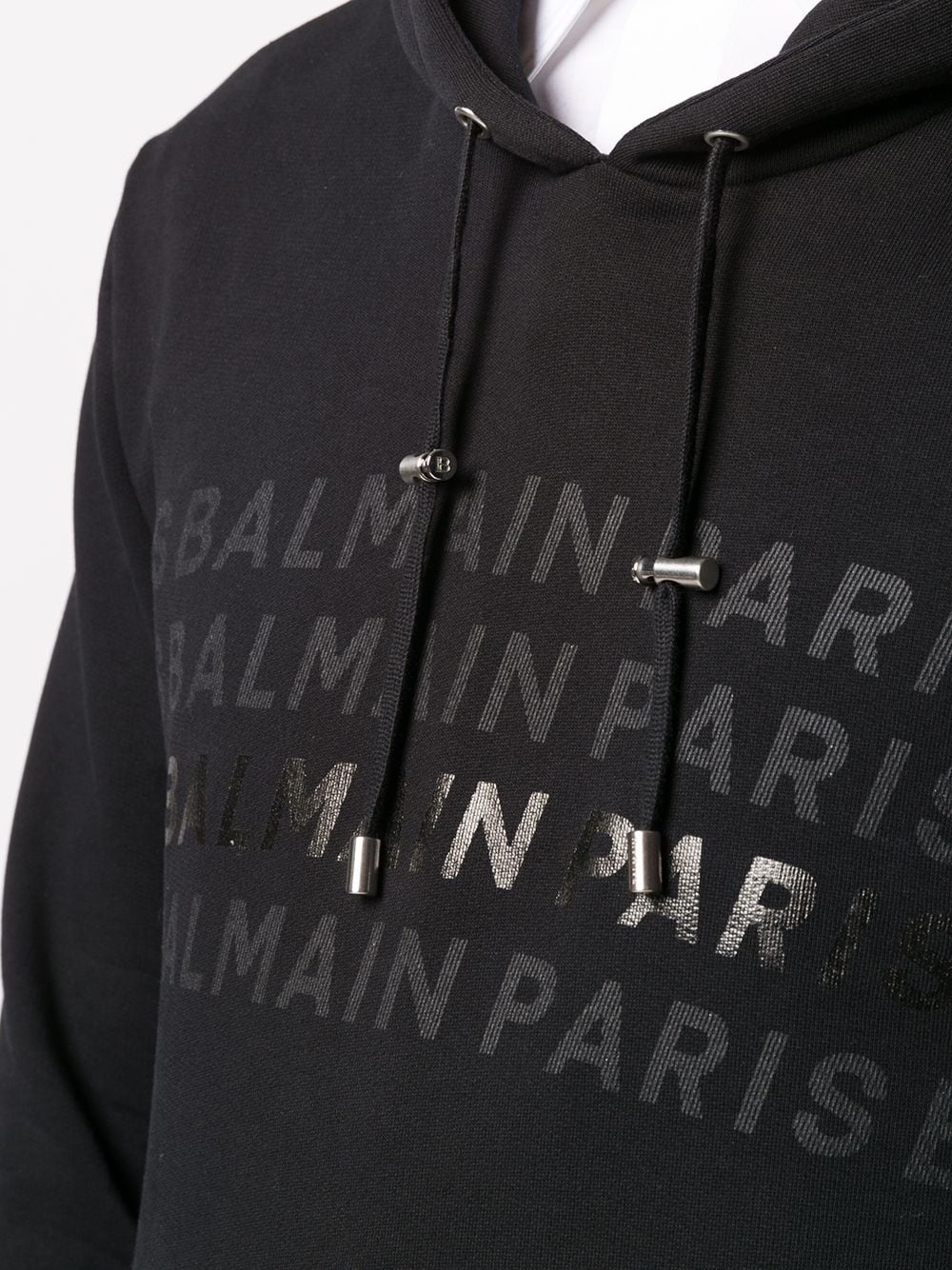 logo print drawstring hoodie - 5