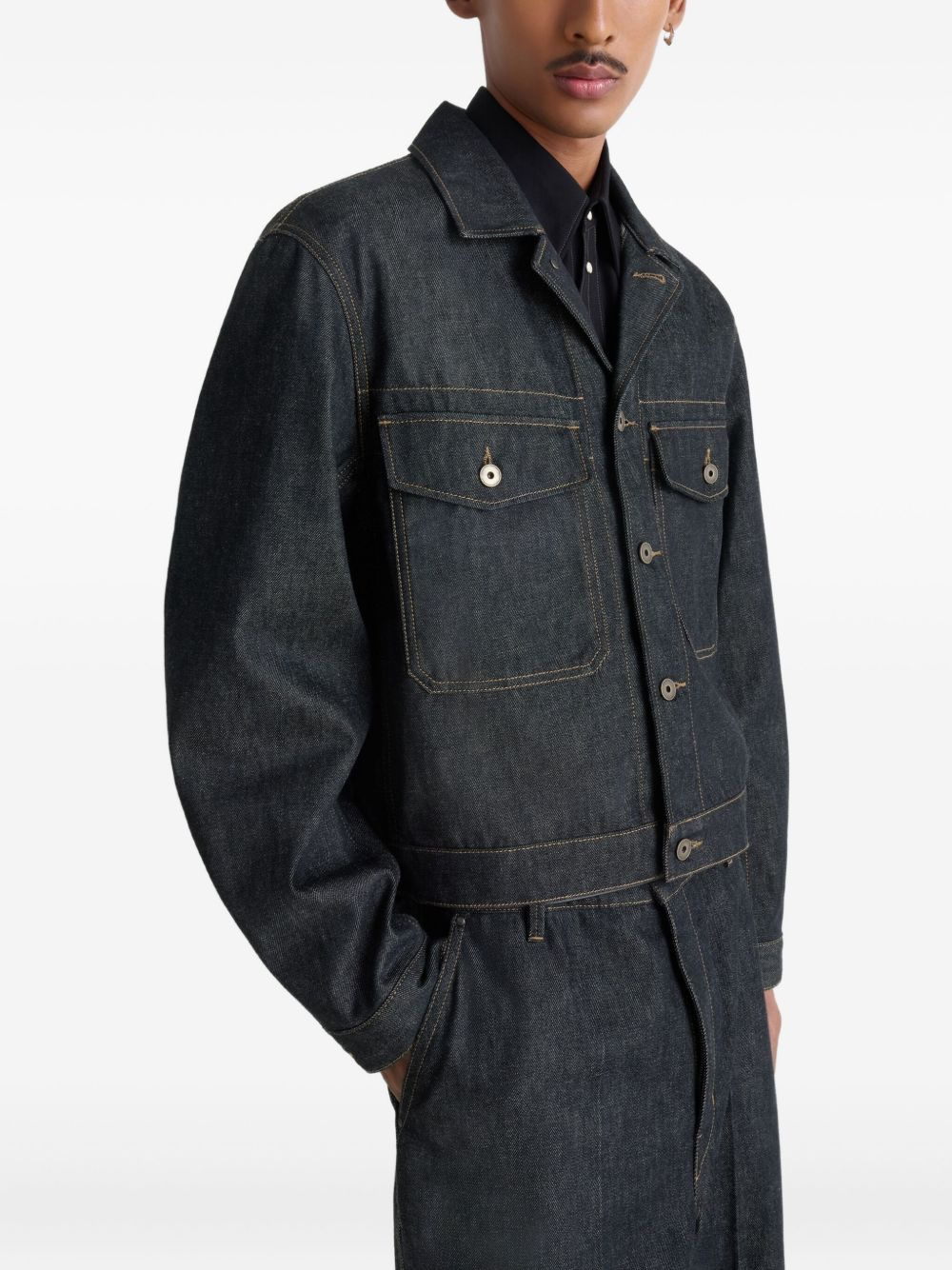 patch-pocket denim jacket - 4
