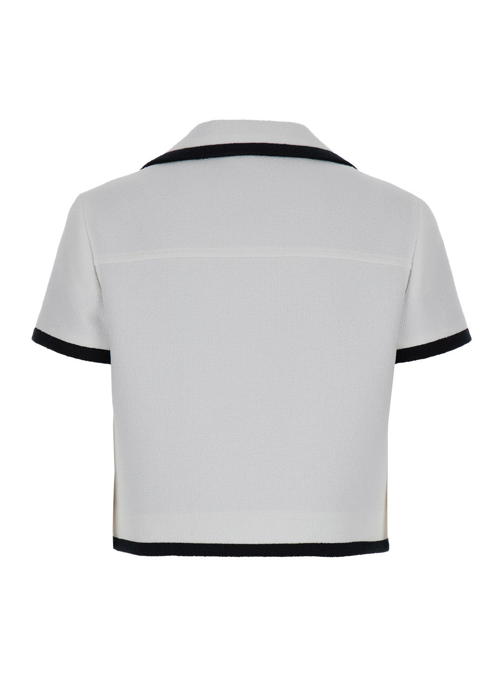 Gucci Women White Jacket With Short Sleeves In Tweed Woman - 2
