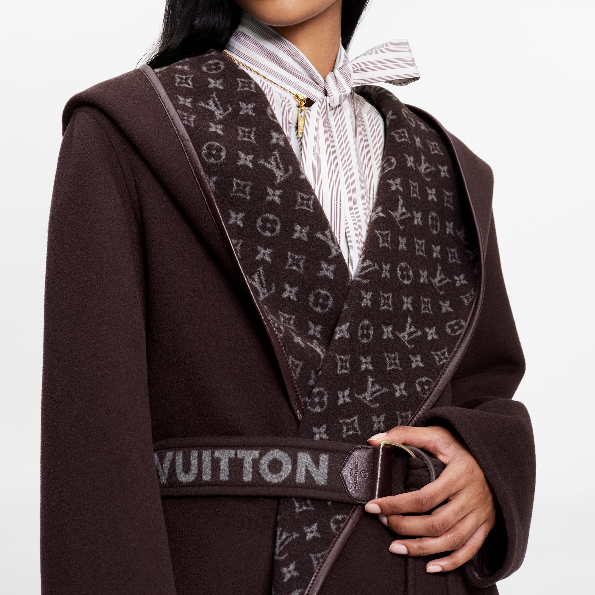 Belted Hooded Wrap Coat - 4