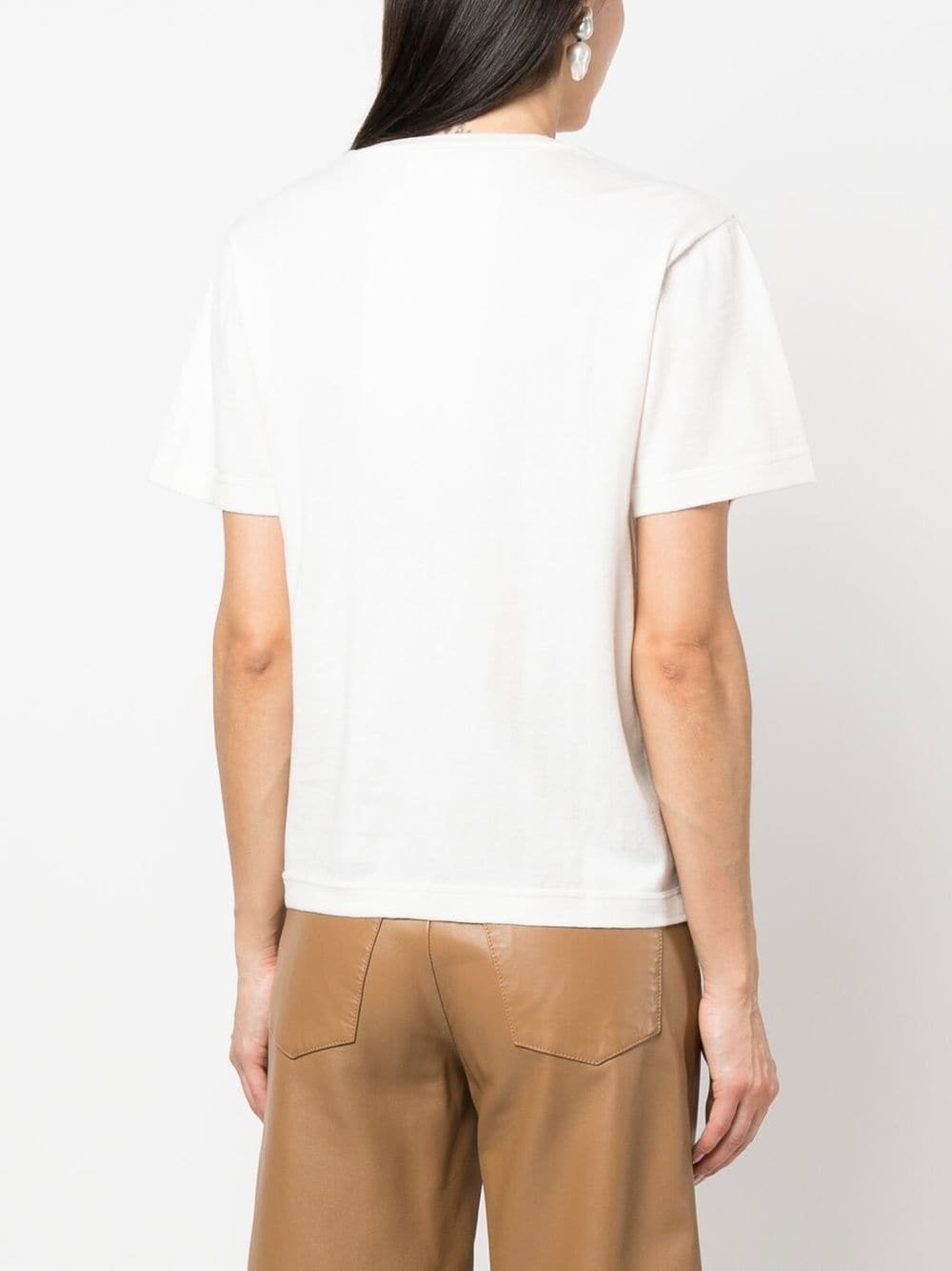 short-sleeve cotton-blend T-shirt - 4