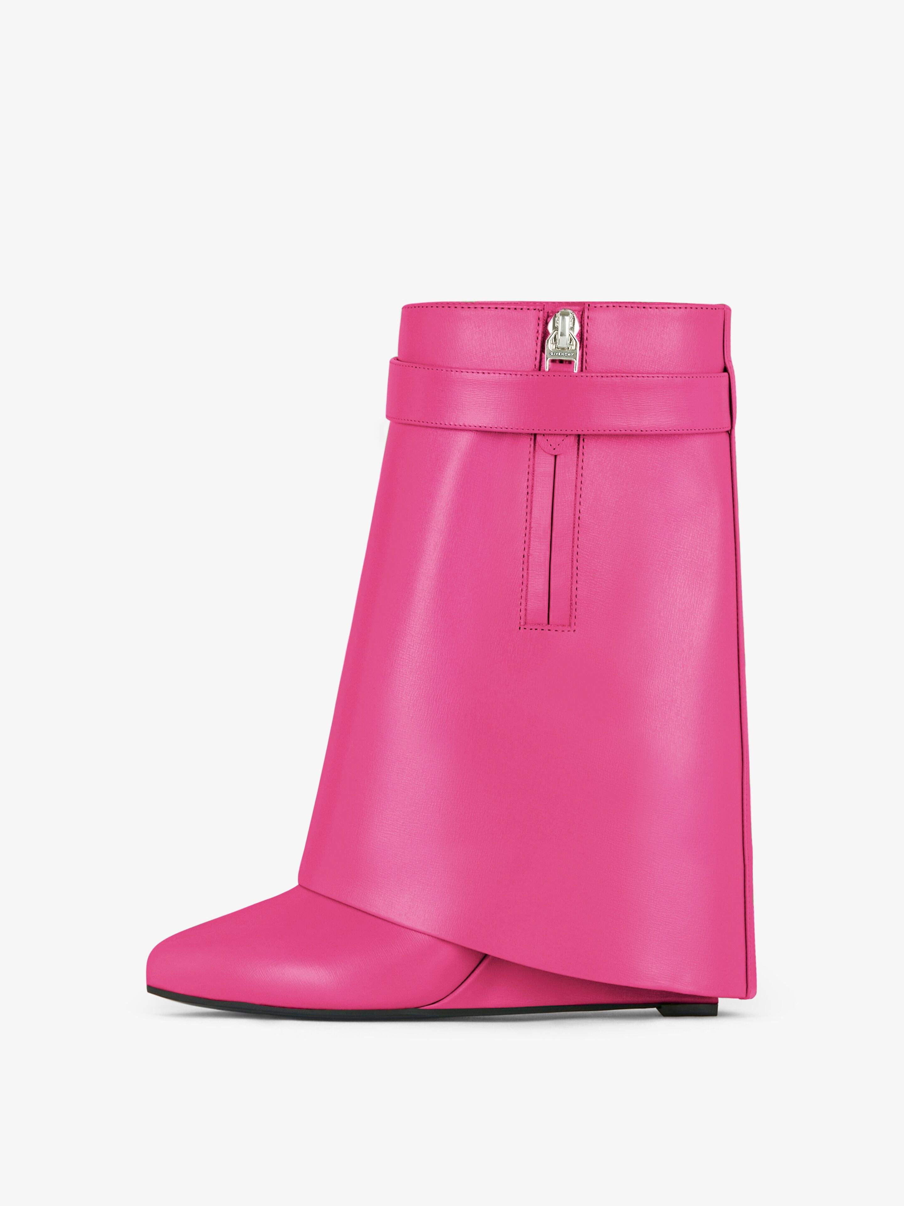 SHARK LOCK ANKLE BOOTS IN LEATHER - 5
