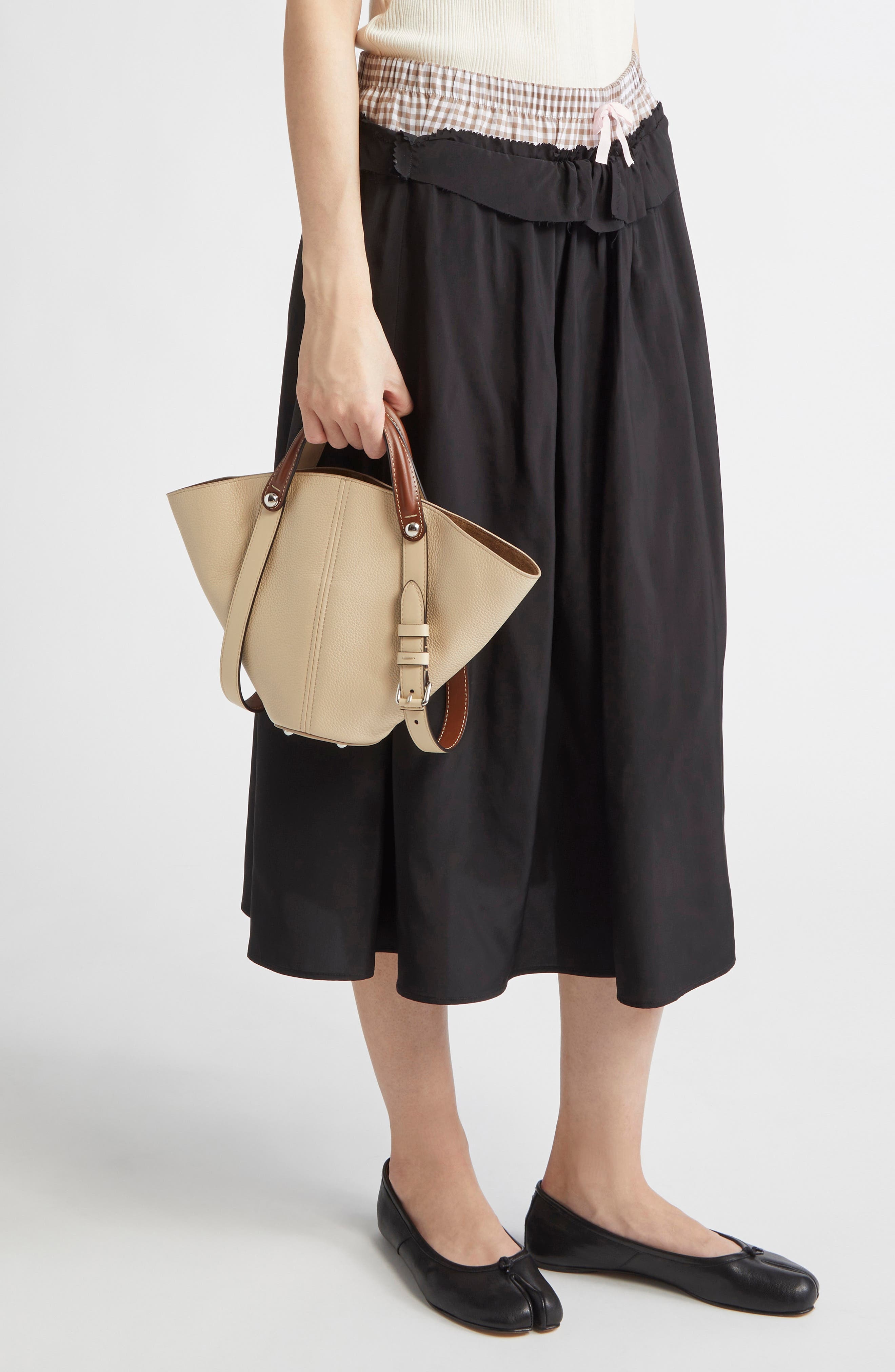 Maison Margiela Small Dress-age Leather Tote in Amande/Cehestnut/Amande at Nordstrom - 2