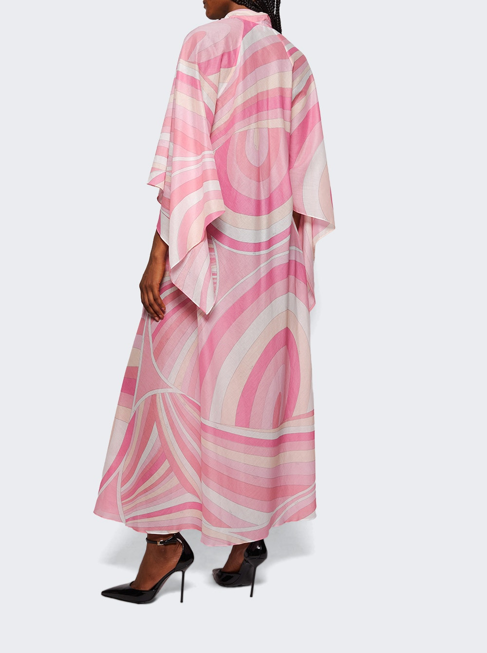 Iride Print Long Kaftan Rosa - 4