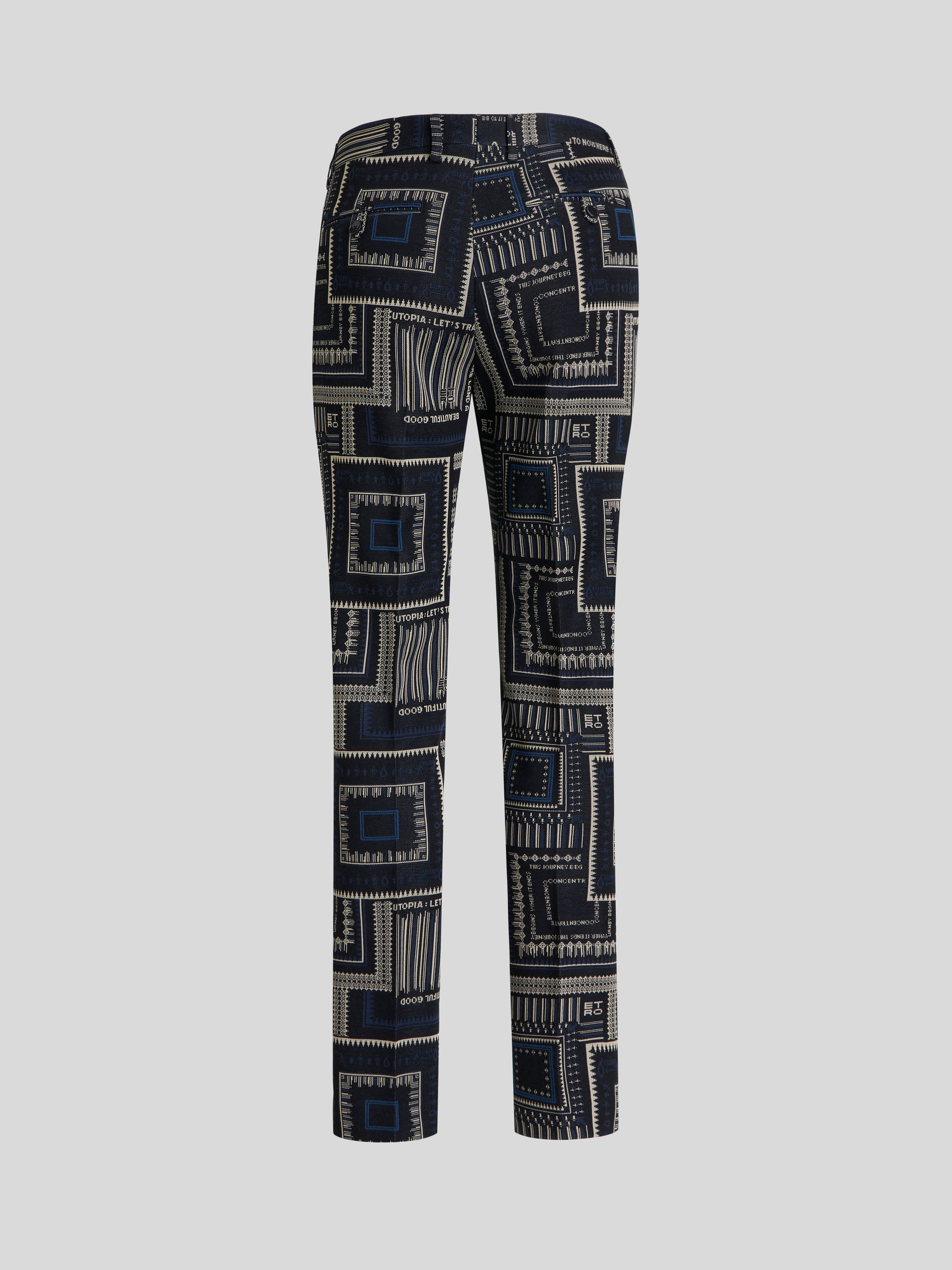 TAILORED POUCH PRINT TROUSERS - 5