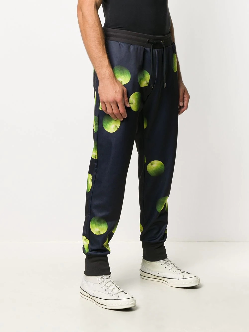 apple-print trousers - 3