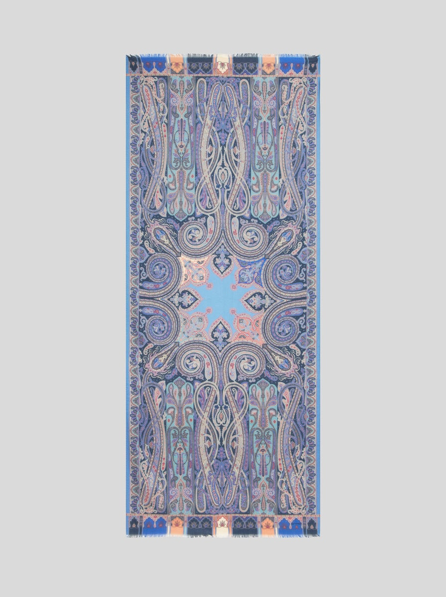 PRINTED SILK AND CASHMERE SCARF - 2
