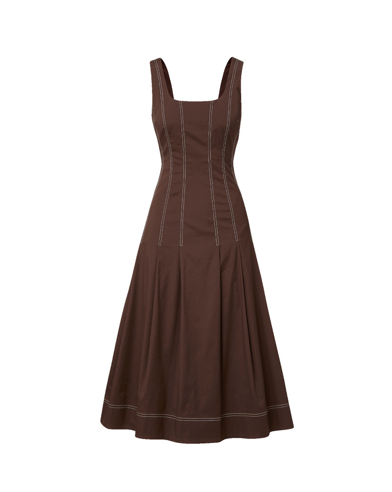 JOLIE COTTON POPLIN MIDI DRESS 1