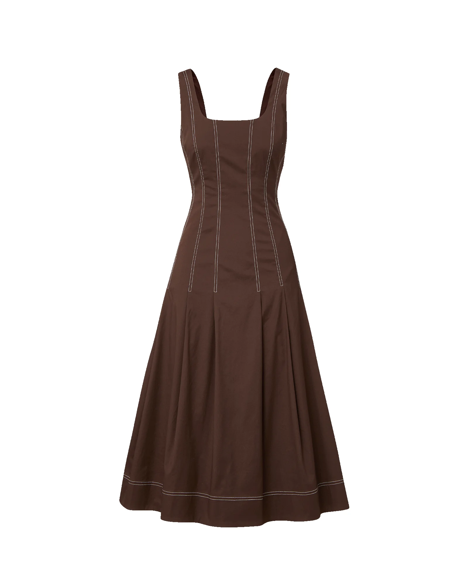 JOLIE COTTON POPLIN MIDI DRESS - 1