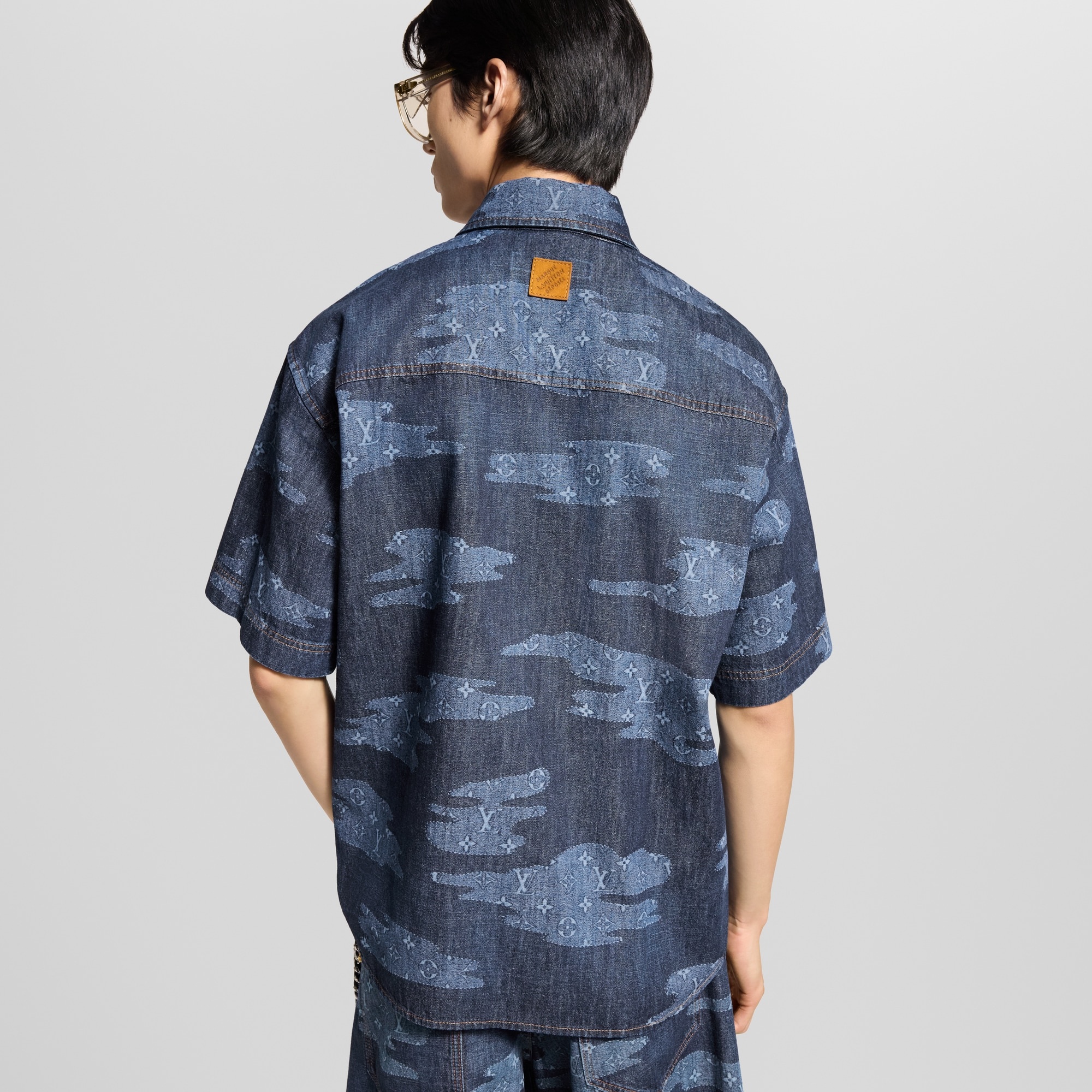Monogram Short-Sleeved Chambray Shirt - 3