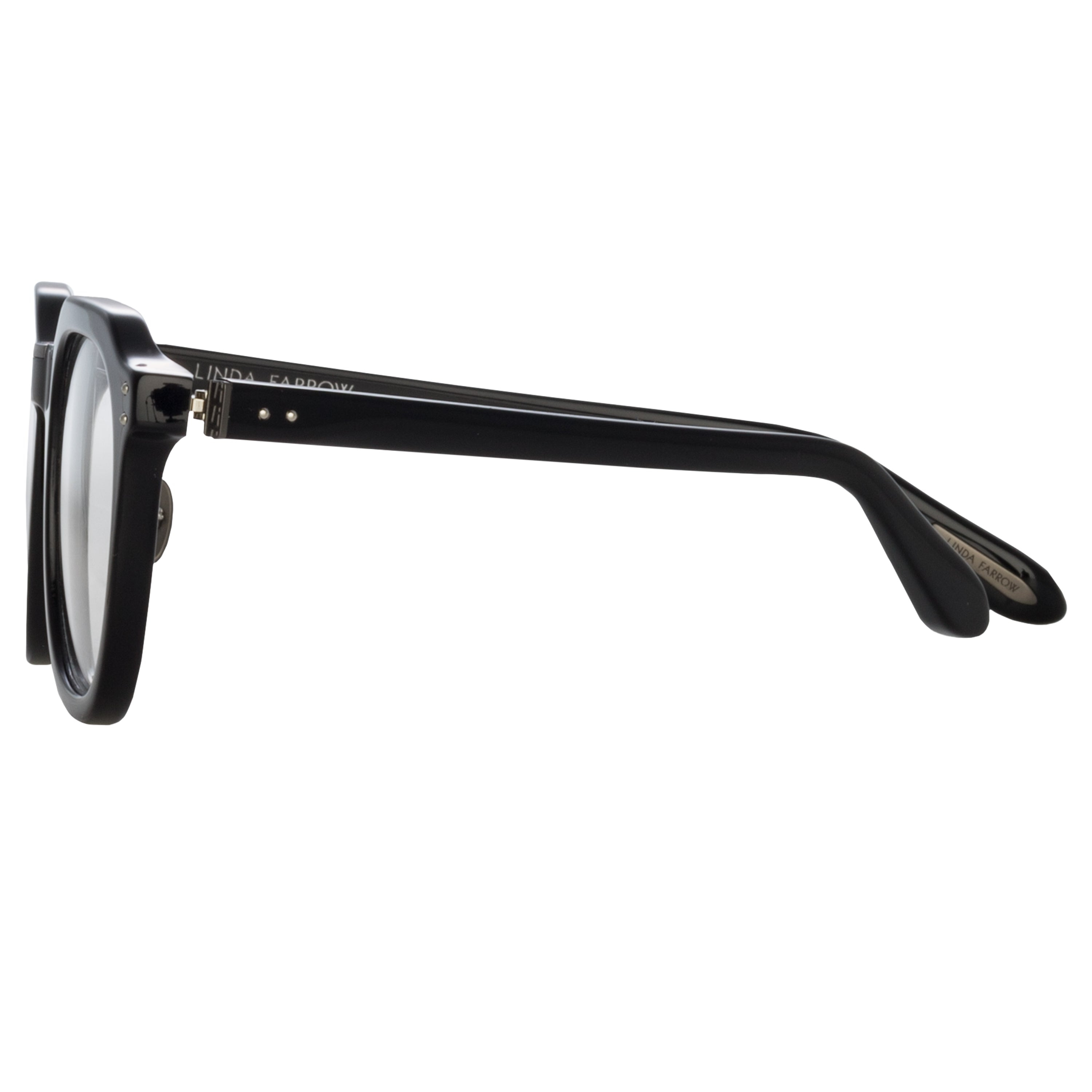 FLETCHER ANGULAR OPTICAL FRAME IN BLACK AND NICKEL - 5