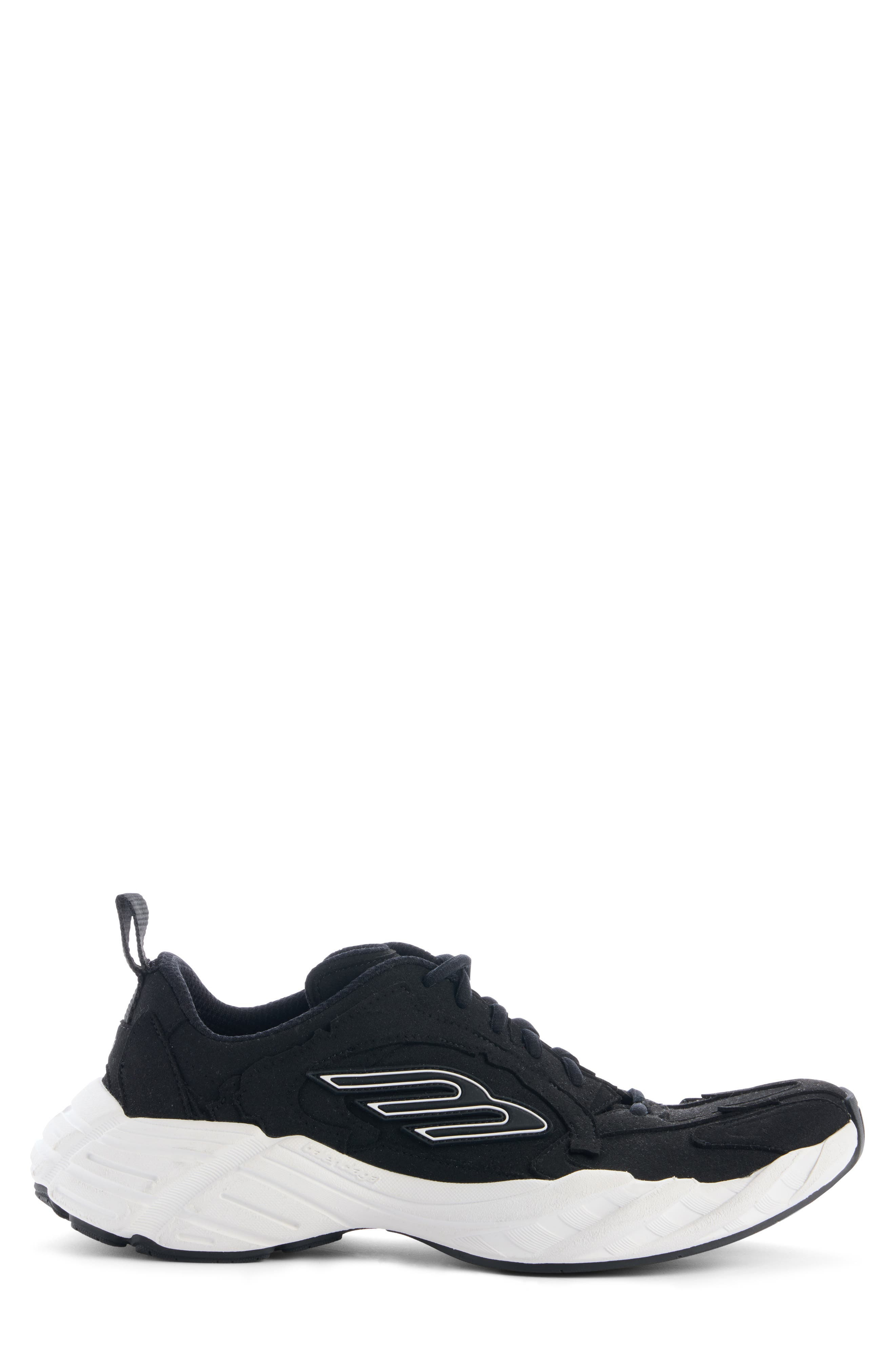 Balenciaga Monday 3B Logo Low Top Sneaker in Black/White at Nordstrom - 3