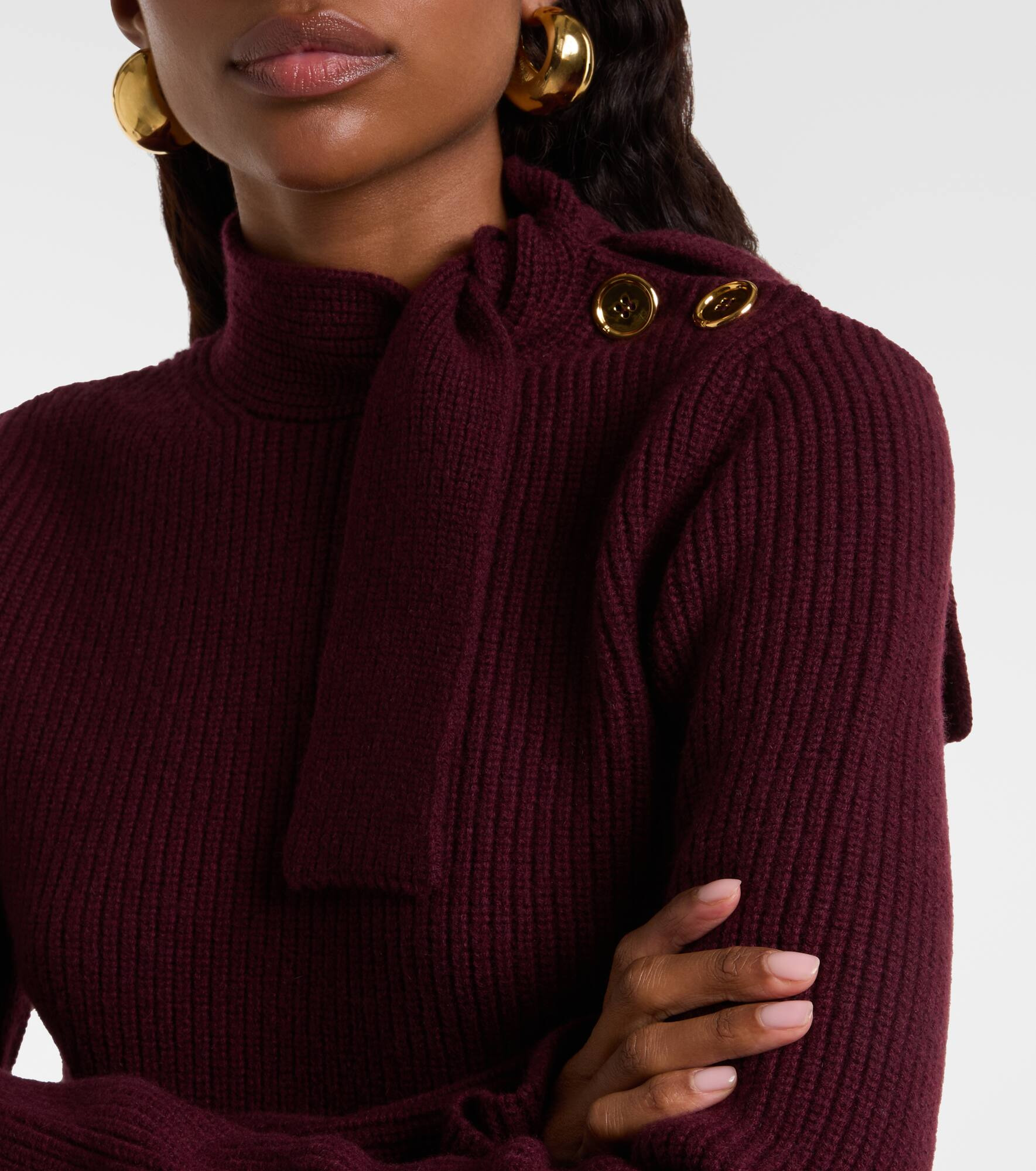 Bow-detail wool and cashmere sweater - 4