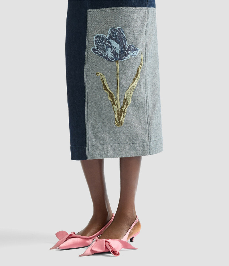 DENIM SLEEVELESS MIDI DRESS 5