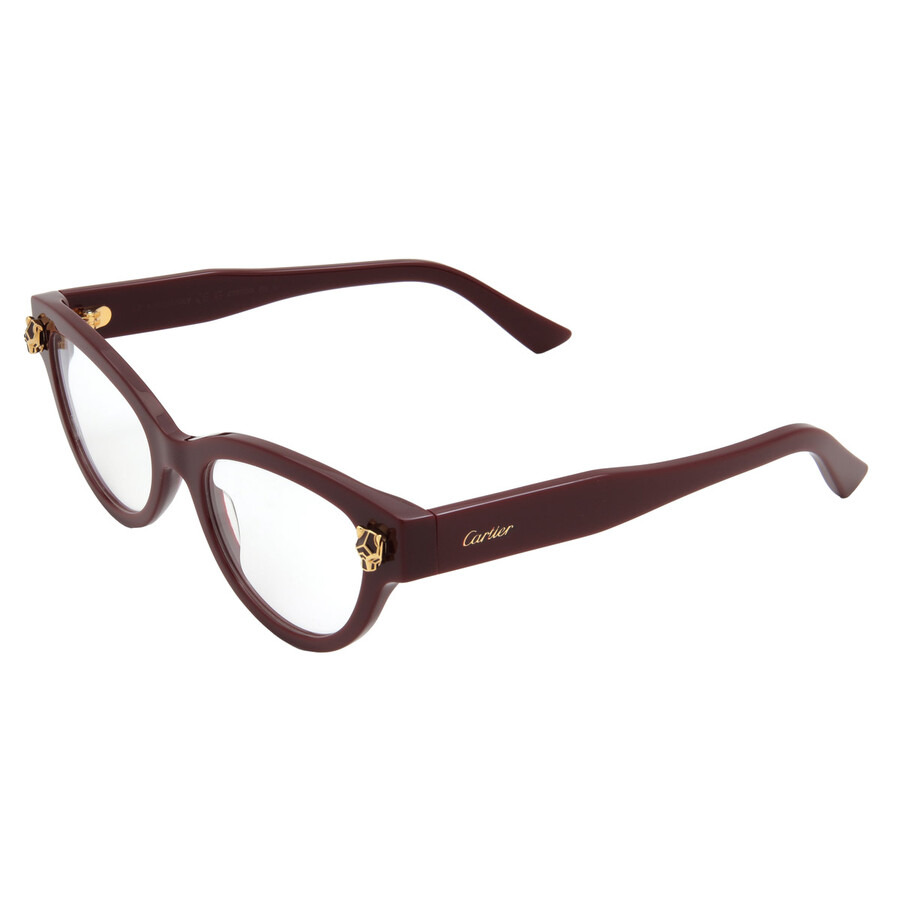 Cartier Panthere de Cartier Demo Cat Eye Ladies Eyeglasses CT0372O 002 52 - 4