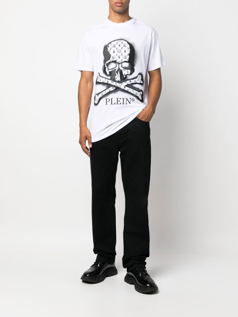 PHILIPP PLEIN skull-print rhinestone T-shirt outlook