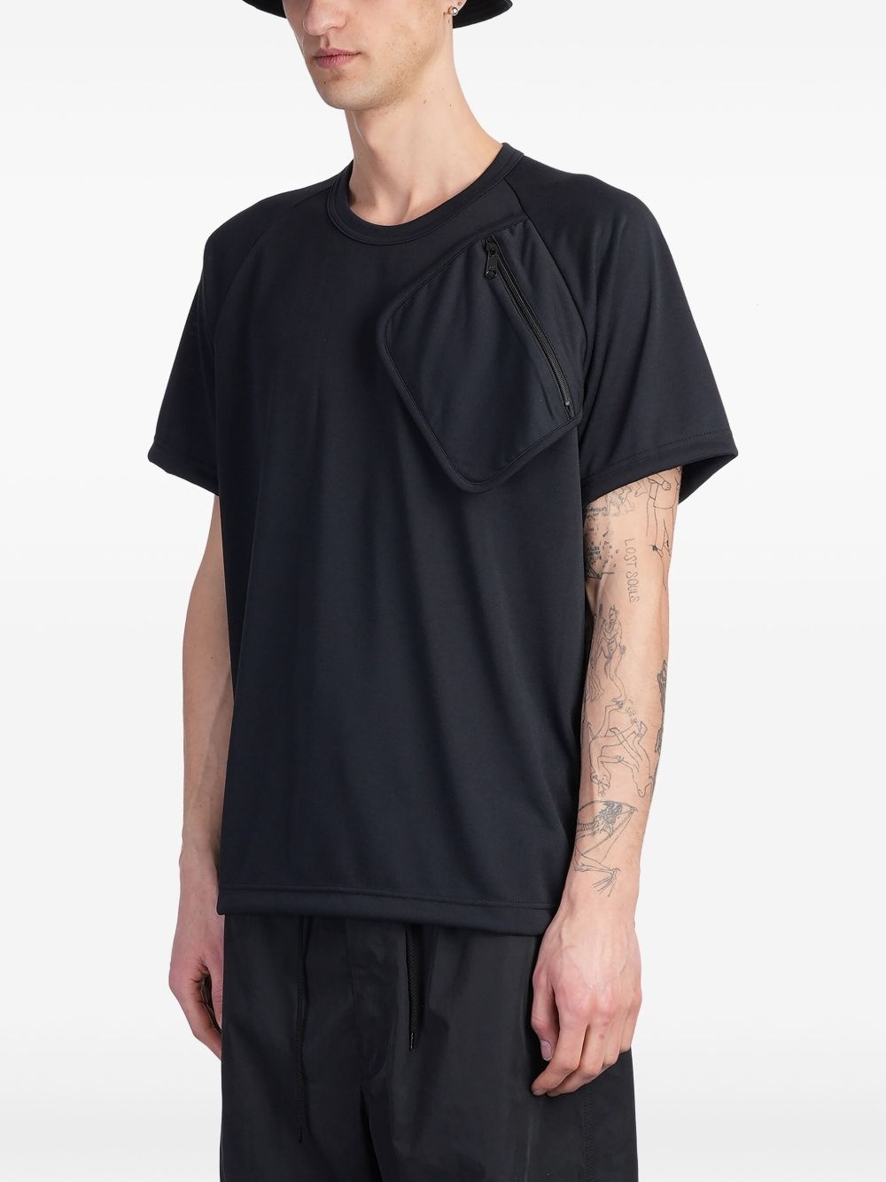 zip-pocket T-shirt - 3
