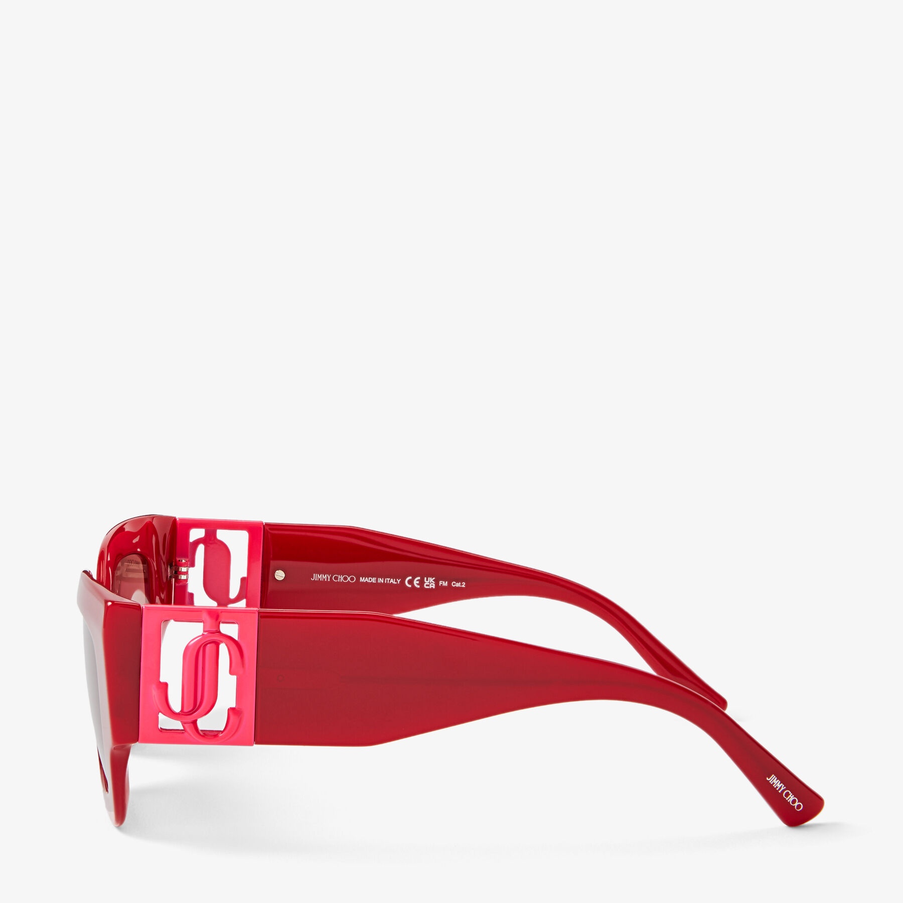Nena
Burgundy Square Frame Sunglasses with JC Emblem - 2