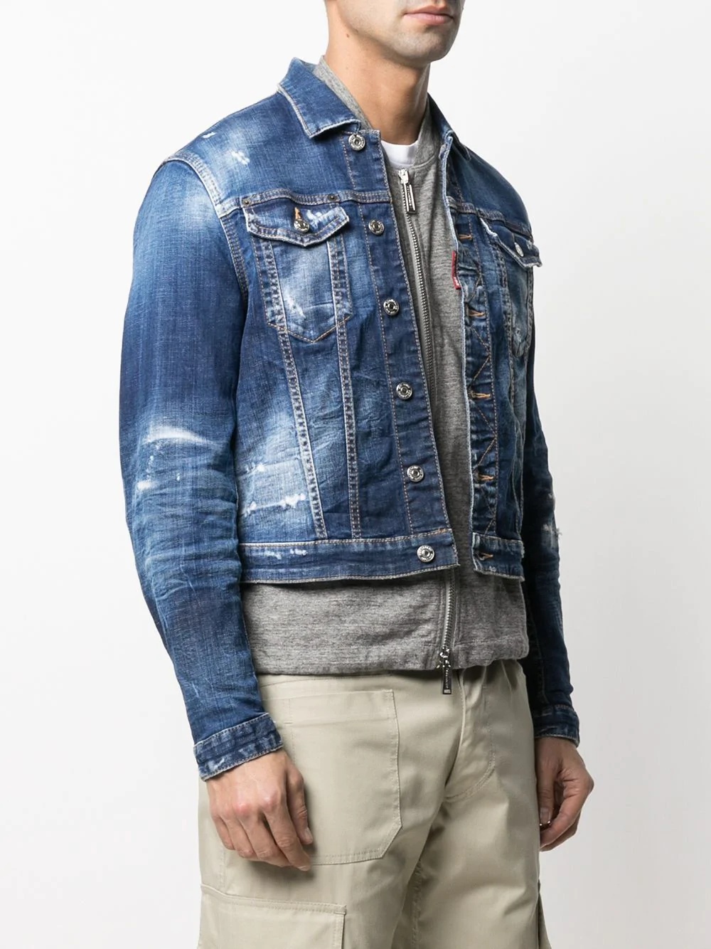 double-layer denim jacket - 3