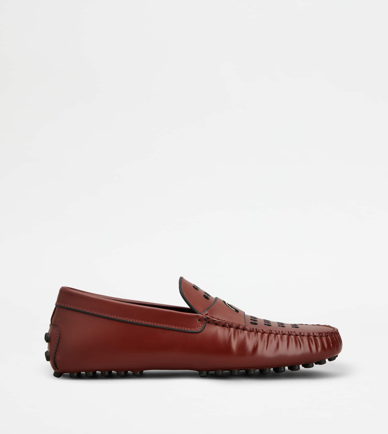 GOMMINO LOAFERS IN LEATHER - BURGUNDY 1