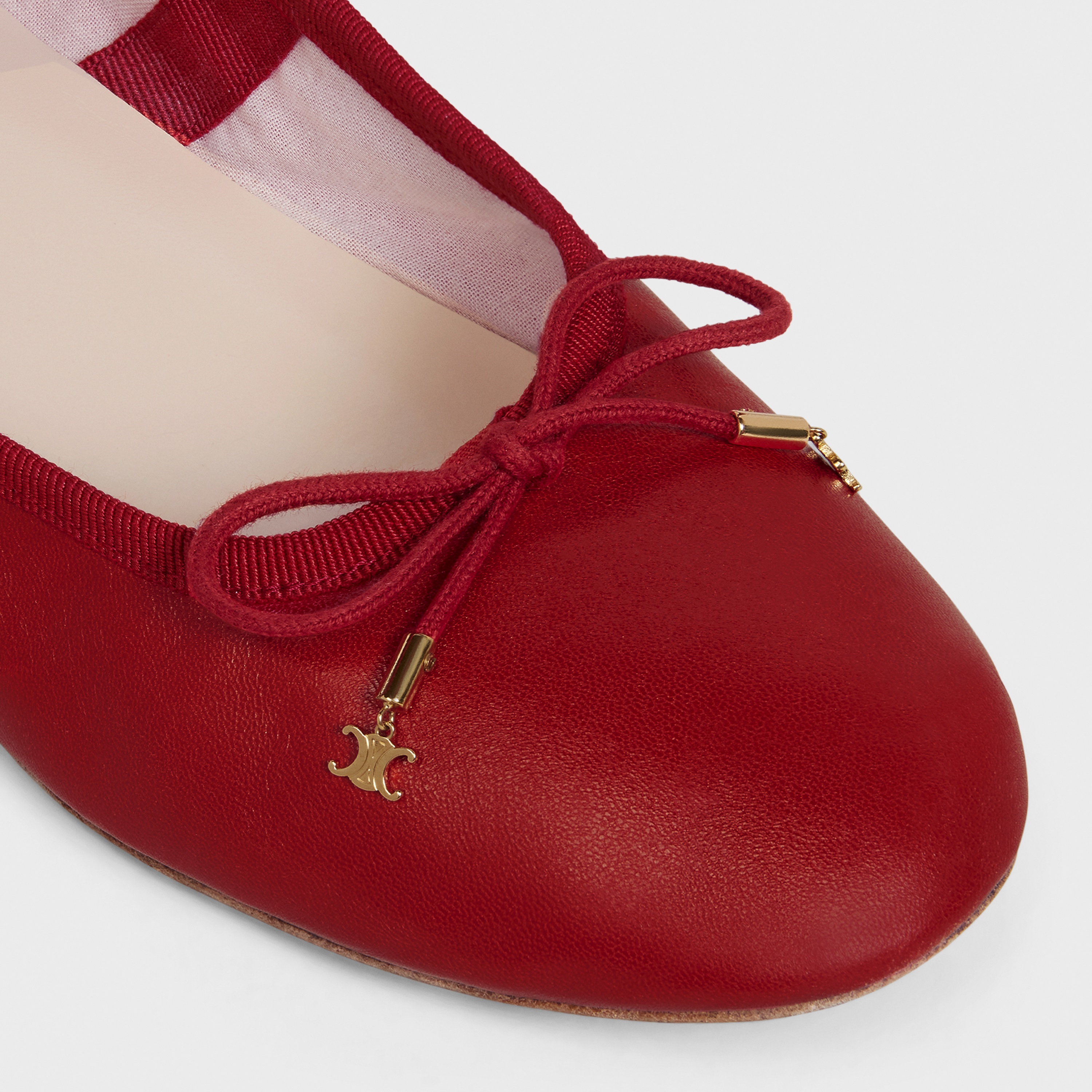 Les Ballerines Celine Ballerina with Laces in Lambskin - 4
