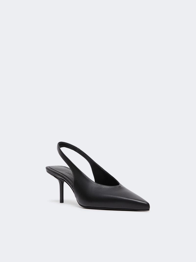 Max Mara ALBATA Nappa leather slingbacks - BLACK outlook