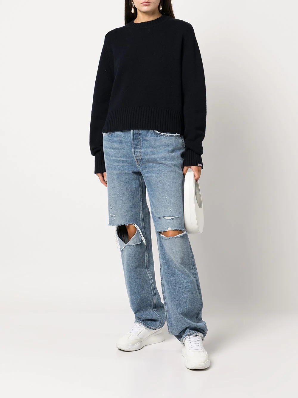 crew neck cashmere jumper - 2