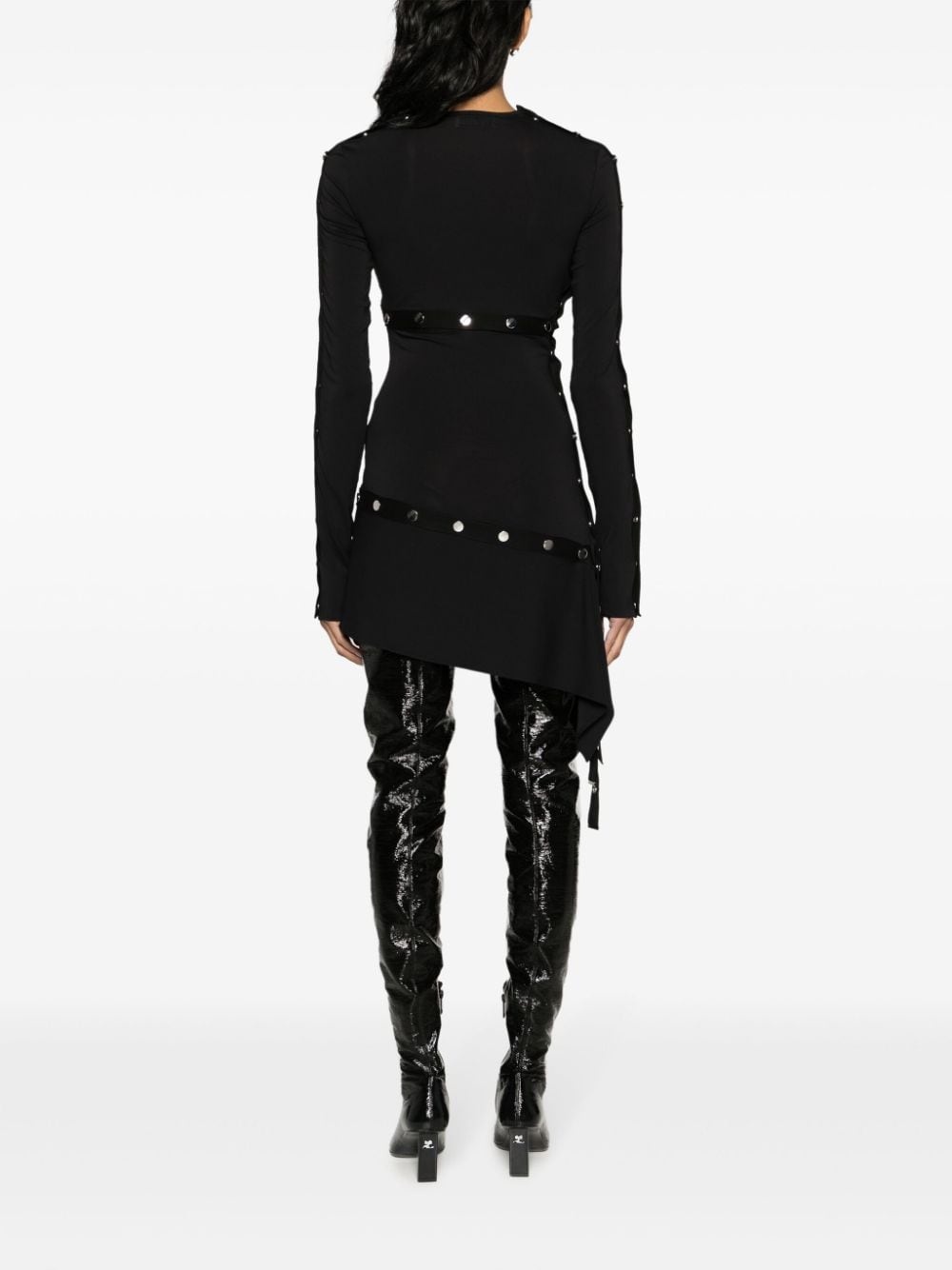 studded asymmetric convertible dress - 4