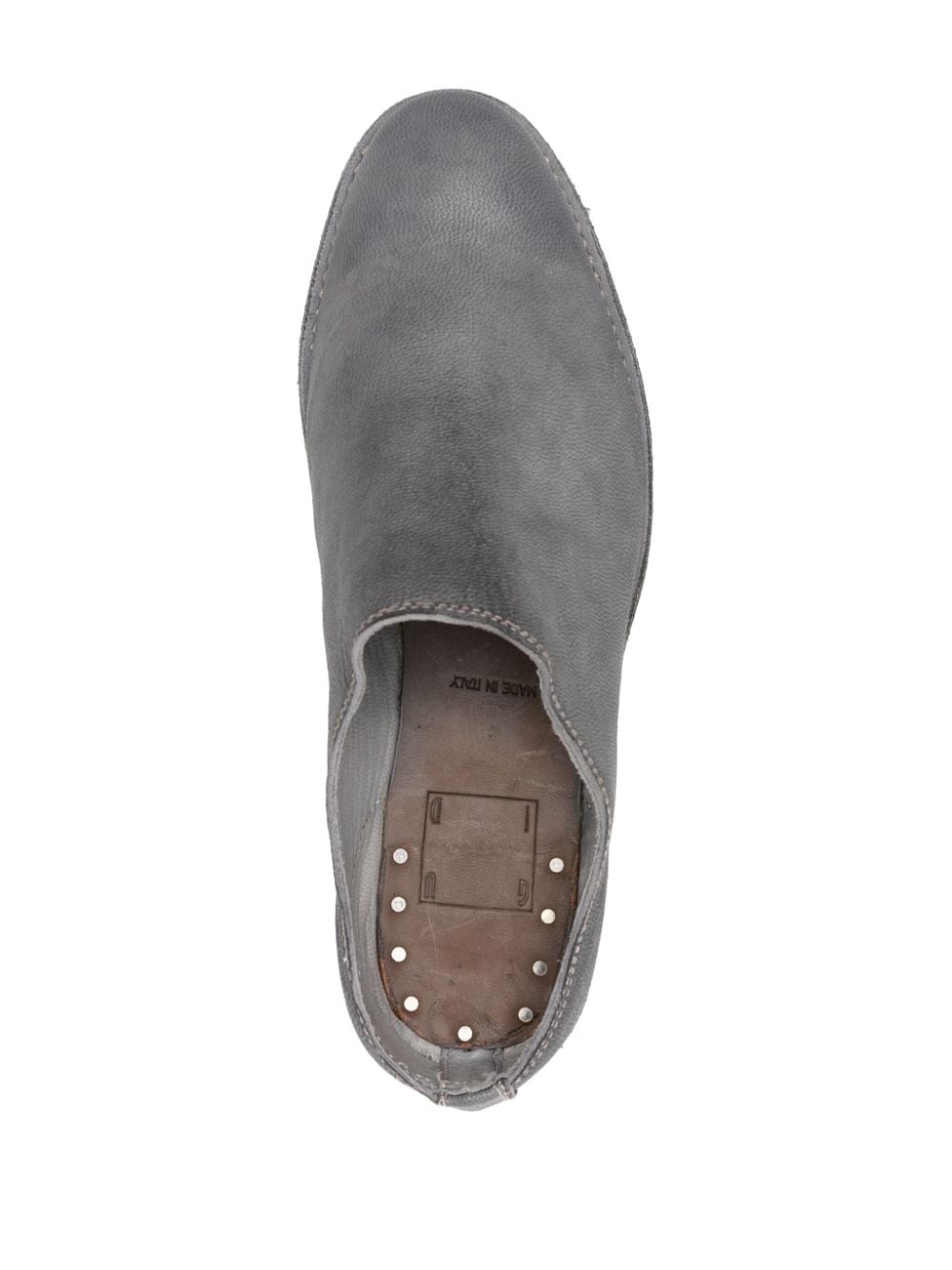 grained leather mules - 4