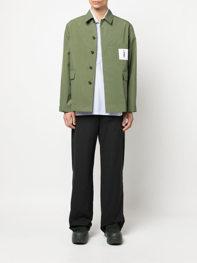 Mackintosh MIST logo-patch shirt jacket outlook