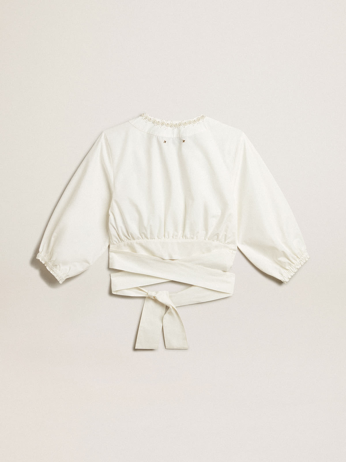 Cotton crop top with beading - 6