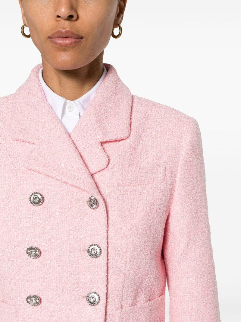 sequin-embellished cropped tweed jacket 5