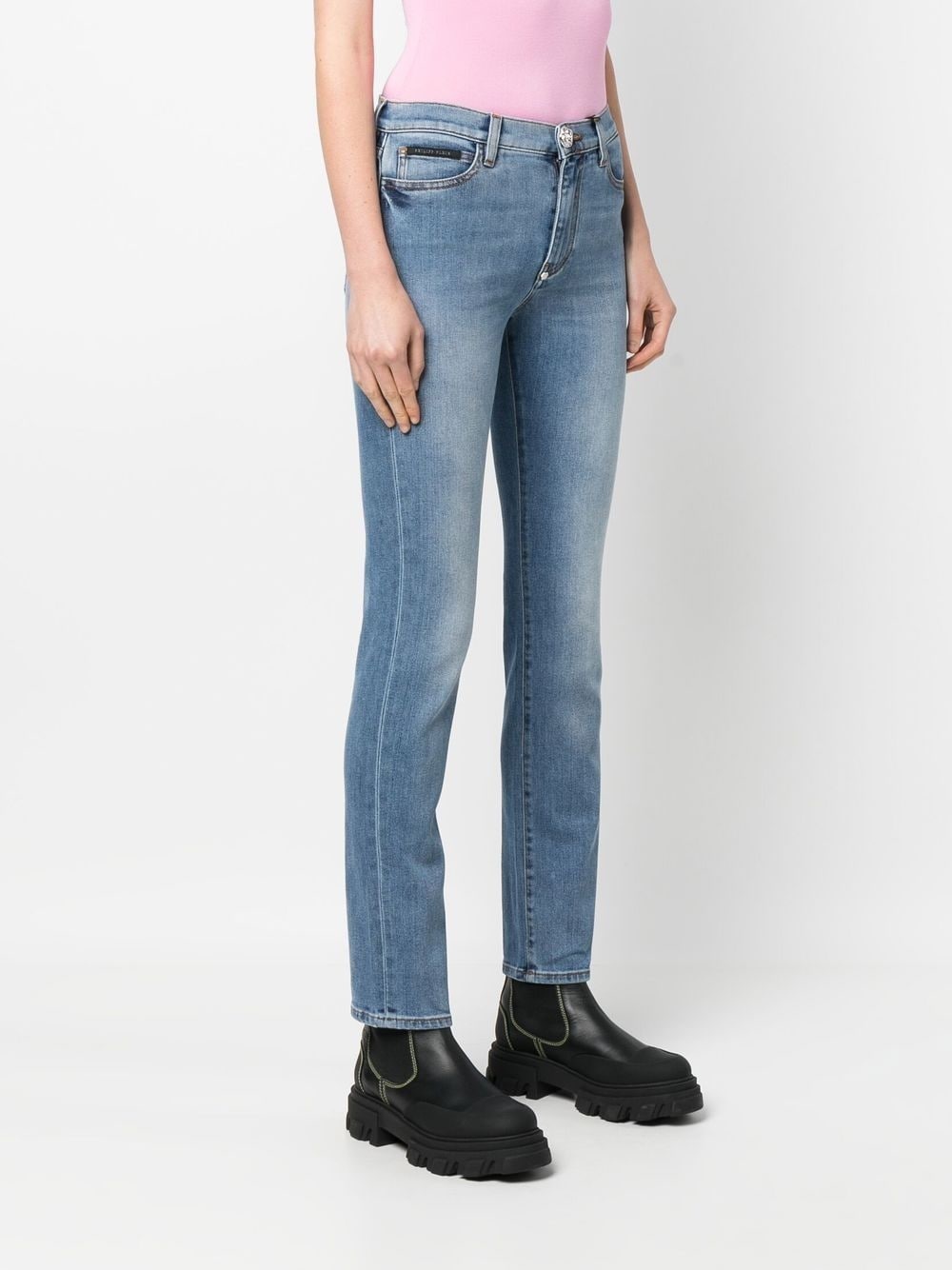 mid-rise slim-cut jeans - 3