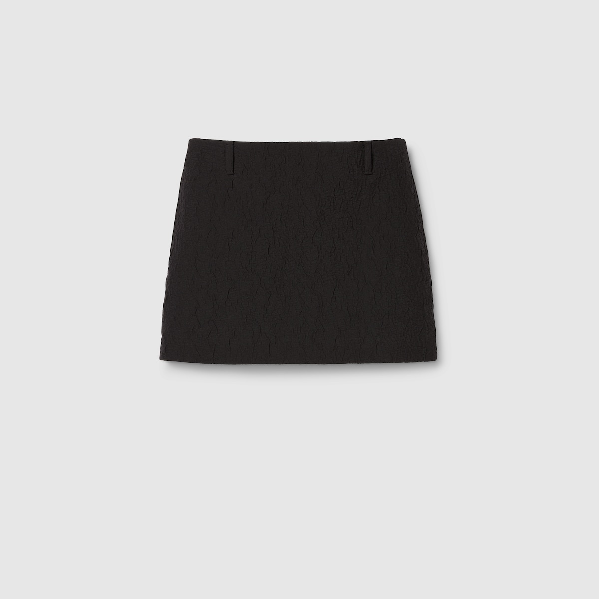 Textured cotton mini skirt - 1