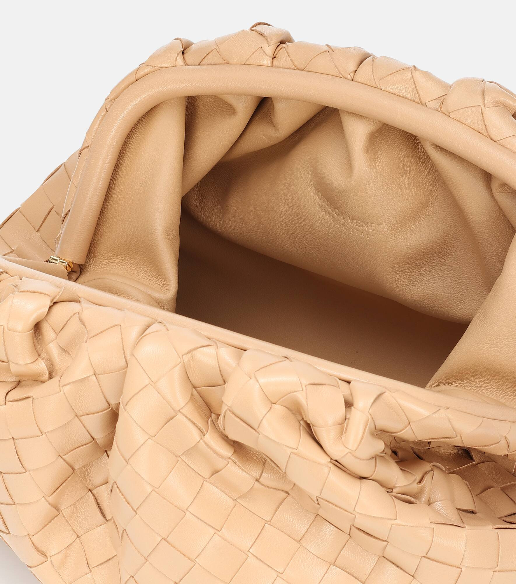 Pouch intrecciato leather clutch - 3