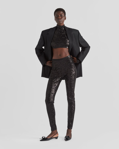 Prada Sequined stretch pants outlook