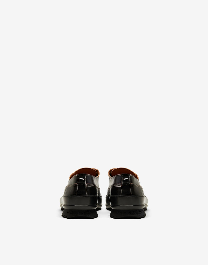 Maison Margiela Brushed leather duck shoes outlook