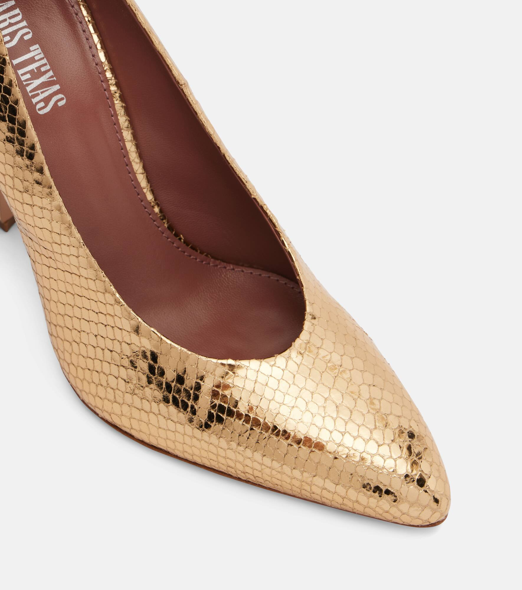 Elsa 100 metallic leather pumps - 5
