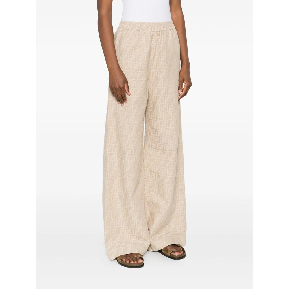 Fendi Neutrals Trousers - Palazzo Pants Women - 3