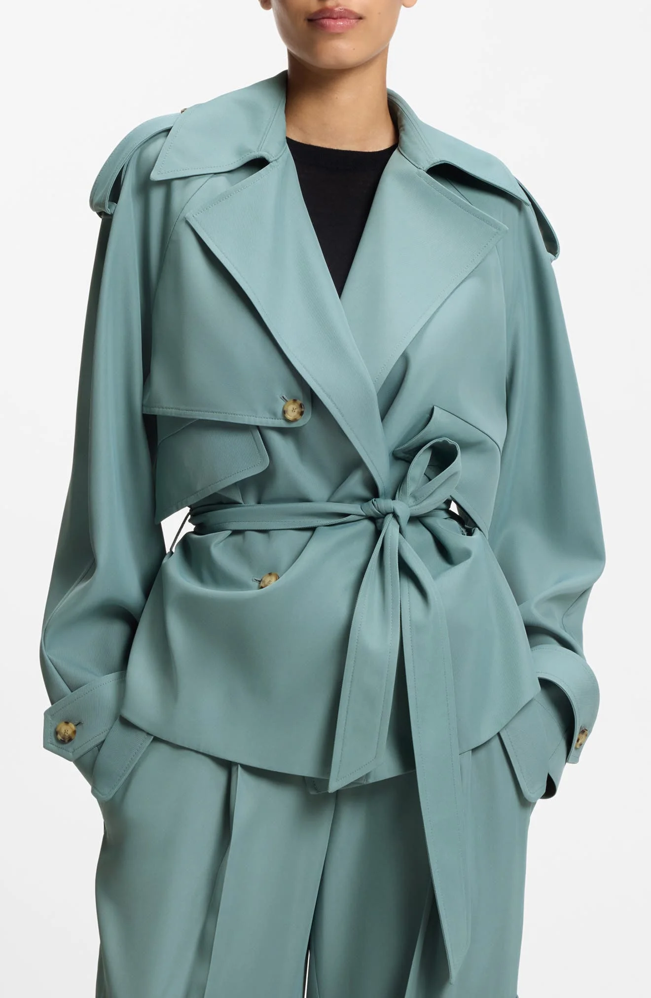 BOSS Jacusa Belted Jacket in Reef at Nordstrom - 1