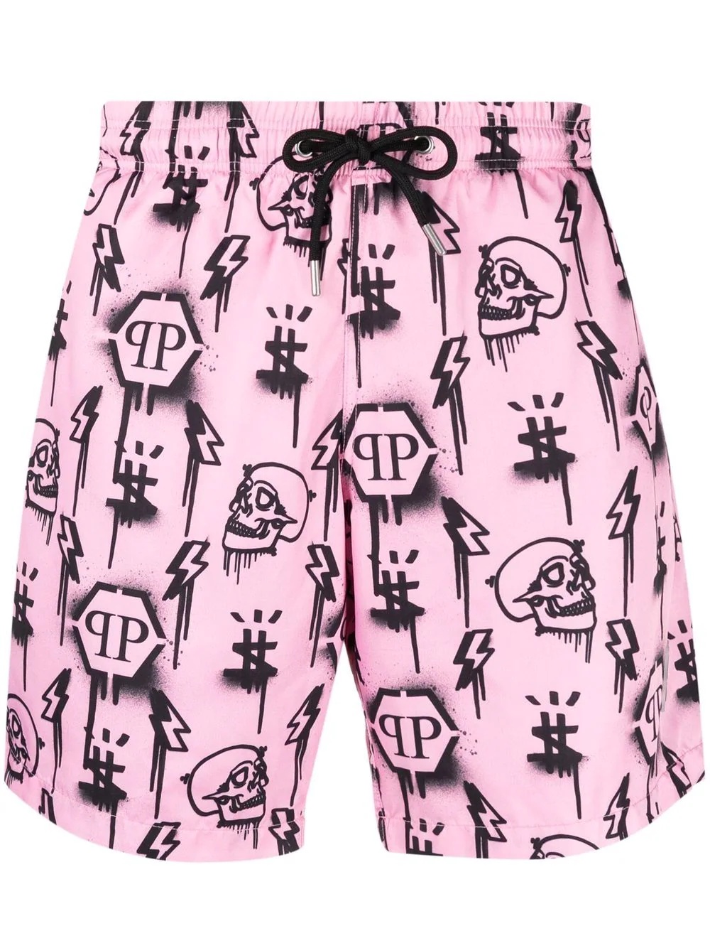 monogram-print swimming trunks - 1