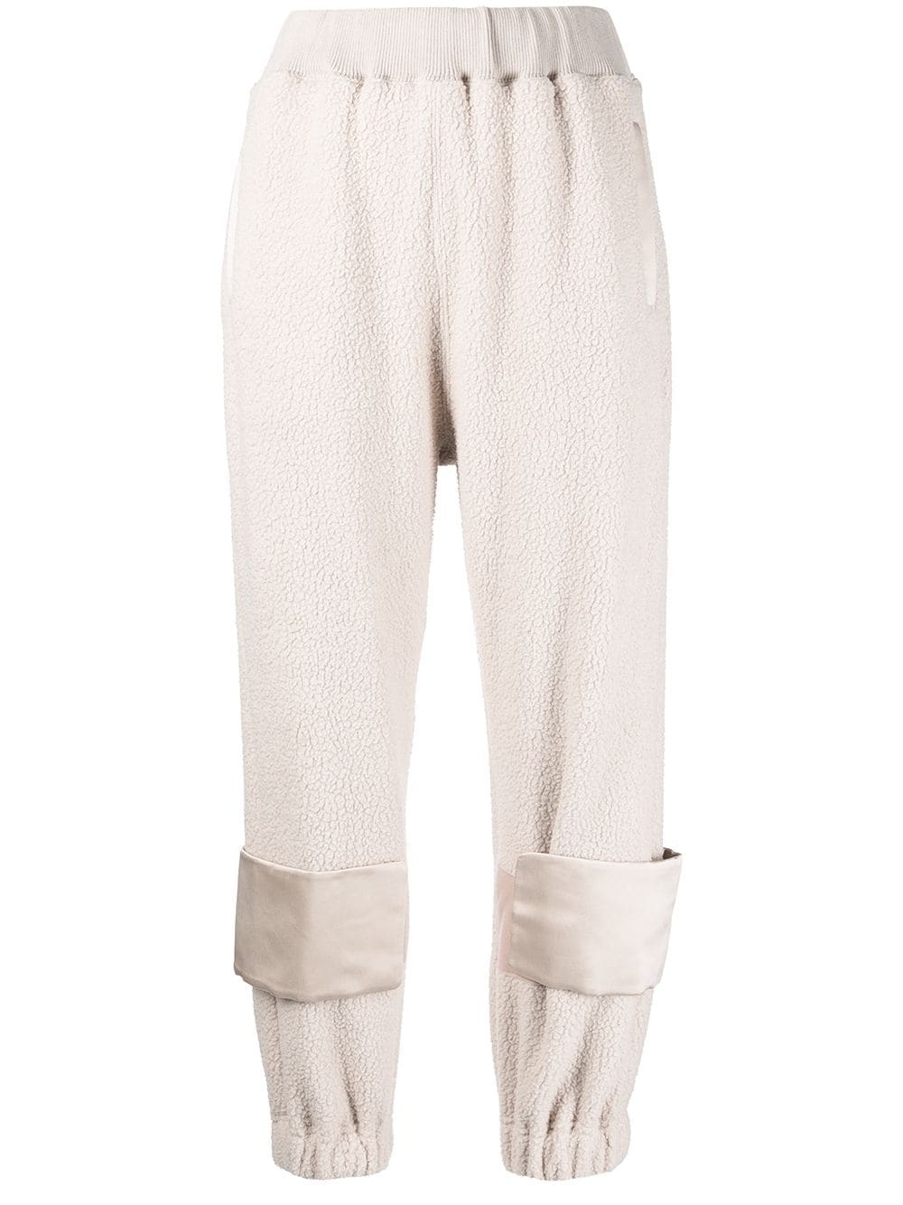 textured panel-detail track pants - 1